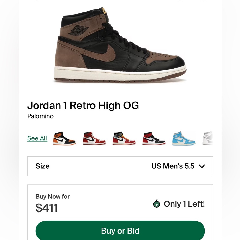 Jordan 1 Retro High OG- Palomino Size: 5.5M/7W - Picture 6 of 6